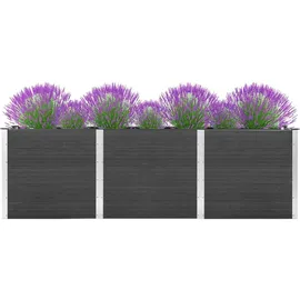vidaXL Garten-Hochbeet 300 x 100 x 91 cm Grau