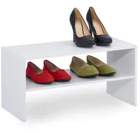 Relaxdays Schuhregal, für 4 Paar Schuhe, HBT: 29,5 x