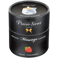 Plaisir Secret Paris Massage Candle wird zum Massageöl, 80 ml, weiß Aroma Erdbeere 80ml