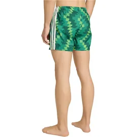 adidas Badeshorts Football-Inspired Graphic Semi Solar Green/Better Scarlet M