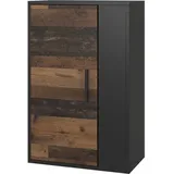 Vichy Vichy, Regal, Hängeschrank Berno, Schwarz/Oldstyle, 50.1 x 78.4 cm mit 2 Fächern