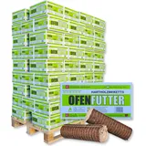 960 kg Nestro Briketts Hartholzbriketts aus Buche & Eiche im Karton | 96 x 10 kg Holzbrikett auf Palette | Energie Kienbacher®
