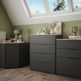 Vicco Kommode Betti Anthrazit Sonoma 80 x 102 cm 4 Schubladen