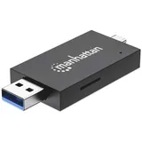 Manhattan USB 3.0 Typ-C / Typ-A Kombo-Kartenlesegerät / Multi-Card Reader / Writer Anschlusskabel