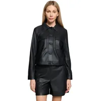 Betty & Co Lederjacke langarm in Schwarz | Gr.: 44,