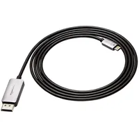 Amazon Basics USB-C-auf-DisplayPort-Kabel, Aluminium, 1.8 m, Grau