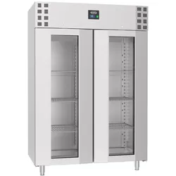 Combisteel Tiefkühlschrank Edelstahl Glastür Mono Block 1400 Liter