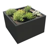 Palatino Pflanzkübel Palatino Clara Metall beschichtet 80 x 80 x 50 cm anthrazit