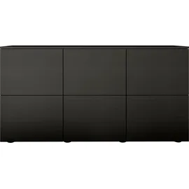 borchardt Möbel Kommode BORCHARDT MÖBEL "Rova", schwarz (schwarz matt), B:139cm H:72cm T:35cm, Spanplatte, Sideboards, Kommode, Breite 139 cm