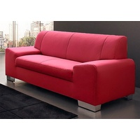 2-Sitzer DOMO COLLECTION "Alisson" Sofas Gr. B/H/T: 164cm x 75cm x 83cm, Kunstleder SOFTLUX, ohne Funktion, rot