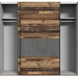 Forte Schwebetürenschrank Clif 220 x 211 x 61 cm Grau