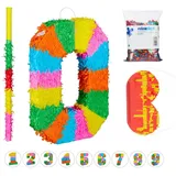 relaxdays Pinata 4-tlg. Pinata Set gelb|grün