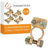 Preiswert & Gut 4x Batteriepolklemmen für Autobatterie 12V – 24V 35-50mm2, PKW Polklemmen
