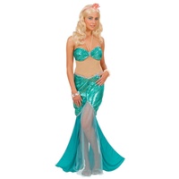 NET TOYS Kostüm Meerjungfrau Arielle die Nixe Nixenkostüm Meerjungfrauen Karneval Fasching Damenkostüm Gr L 42/44
