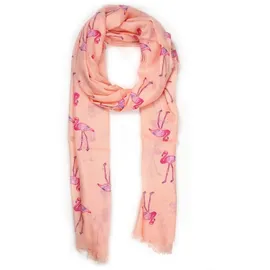 COLLEZIONE ALESSANDRO Schal " Vogel, " in apricot | Gr.: onesize