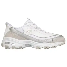 SKECHERS D'Lites Damen Beige/Weiß/Silber 39,5