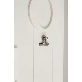 Myflair My Flair Memoboard Valerina mit Haken & Klemmen | Schlüsselbrett Pinnwand Weiß MDF Landhausstil | Wechselrahmen HOME-Deko | 70 x 30 cm