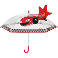 Playshoes Regenschirm Rennwagen in Transparent | Gr.: onesize