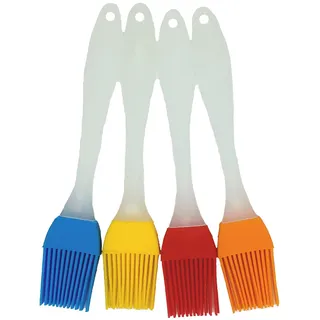 BINHAI Silikonpinsel Grillpinsel Küche Silikon Backpinsel & BBQ Backpinsel, Variierend Helle Farbe - Best Kitchen Gadget (Ölpinsel 4er Pack)
