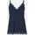 Rosemunde Spaghettitop Billie Strap Top Vintage-Spitzenbesatz an Ausschnitt und Saum, feminin blau M (38)