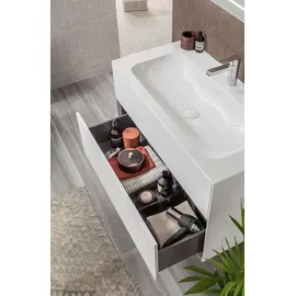 Villeroy & Boch Finion Waschtischunterschrank 2 Auszüge, mit Beleuchtung, 1000x603x501mm, Glass White Matt, Anthracite Matt