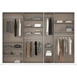 Rauch »Kleiderschrank Schrank Garderobe AGORDO TOPSELLER Schlafzimmer«, (in zwei Griff-Farben mit Dekor- oder Hochglanzfront), durchdachte Innenausstattung, in 6 Breiten und 2 Höhen MADE IN GERMANY, grau