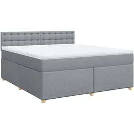 vidaXL Boxspringbett 180 x 200 cm Hellgrau