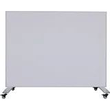 Vivol - Mobile Trennwand – Akustikplatte/Whiteboard – 160 x 120cm – Hellgrau/Weiß