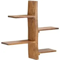Wohnling Wandregal 58 x 60 x 15 cm Sheesham