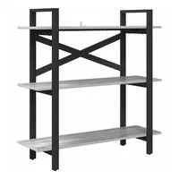 VidaXL Bücherregal 100 x 33,5 x 102 cm Grau