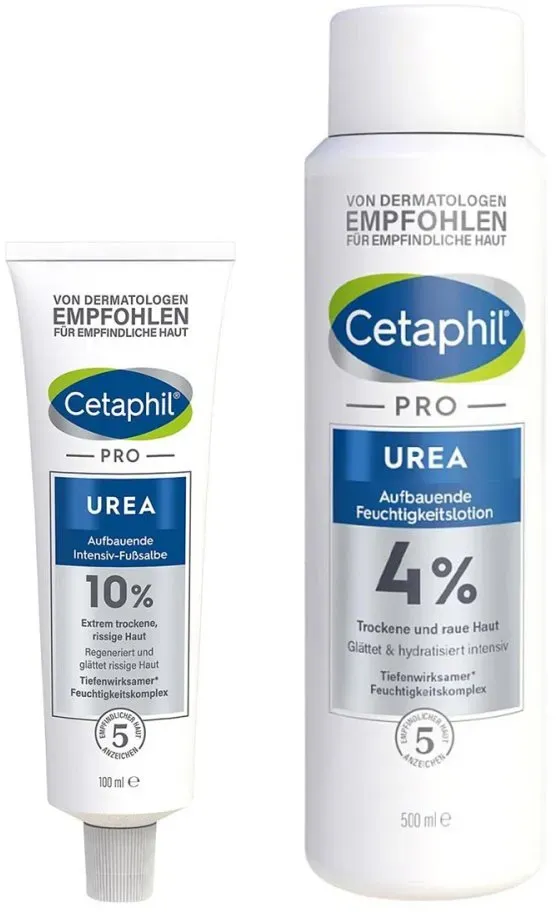 Cetaphil Pro Urea 4% Lotion + Urea 10% Fußsalbe