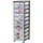 Iris Ohyama Kunststoff-Schubladenbox mit Rollen, 10 flachen Schubladen, Schwarz, Griffe zum Ziehen, Für Schlafzimmer, Schule & Büro, BPA-frei, Schubladenschrank, Rollcontainer, A4 Drawer, DDDC-010