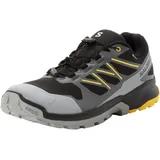Salomon Trailrunningschuh SALOMON "XA FLYER GORE-TEX", Gr. 43, schwarz, castlerock, powder giallo, Textil, Synthetik, sportlich, Schuhe, wasserdicht