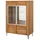szynaka meble Vitrinenschrank Glasvitrine Highboard Latina 96x42x134cm Honig Eiche teilmassiv