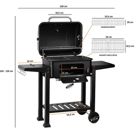 BBQ-Toro Holzkohlegrill schwarz