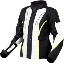 OZONE MOTO Ozone Sahara Lady Textile Motorradjacke für Frauen Ellbogen und Schultern Protektoren Reissa Membrane 10 Belüftungskanäle Reflektierende Elemente Taschen