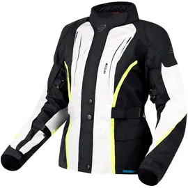 OZONE MOTO Ozone Sahara Lady Textile Motorradjacke für Frauen Ellbogen und Schultern Protektoren Reissa Membrane 10 Belüftungskanäle Reflektierende Elemente Taschen