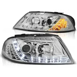 Scheinwerfer LED Tagfahrlicht Optik für VW Passat 3BG 00-05 Chrom LED Blinker