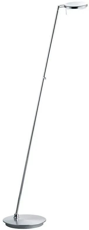 Hell LED-Stehlampe Omega Alu, Eisen, Stahl & Metall Silber Nickel matt