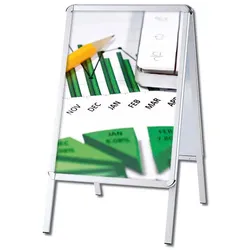 Kundenstopper OUTDOOR DIN A2 Rondo - der preiswerte Aufsteller für aussen