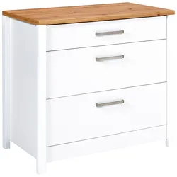 Küchenunterschrank Sicilia Weiß/Eiche Artisan
