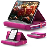 JSAUX Tablet Halter Kissen, Tablet Kissen Ständer Lesekissen, Tablet Halterung Bett Sofa Kompatibel mit iPad Pro 11 10.5 9.7 10.2 Air Mini, Tablet, Kindle, E-Reader und mehr 4-11'' Geräte Rotviolett