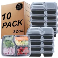 Luxuskollektion 3-Fach Meal Prep Container Bento Boxen 10er Pack