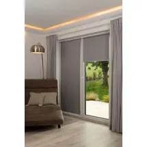 K-HOME Springrollo Klemmfix-Rollo 50 x 150 cm grau