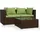 vidaXL 3-tlg. Garten-Lounge-Set mit Kissen braun