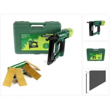Prebena 2XR-J50 Druckluftnagler im Transportkoffer + Prebena Stauchkopfnägel Brads 50 mm 4000 Stück - aus verzinktem Stahl, geharzt