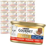 Purina Gourmet Gold Mus mit Rind 24x85g Feuchtfutter für Katzen
