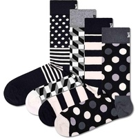 Happy Socks Herren Socken Black & White 4-er Pack, 41 46)