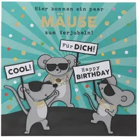 DEPESCHE 0011694-029 Pop-up Glückwunschkarte zum Geburtstag, Klappkarte mit Musik, Lichtelementen und einem originellen Spruch, Geburtstagskarte inkl. Umschlag, Format 15,5 x 15,5 cm
