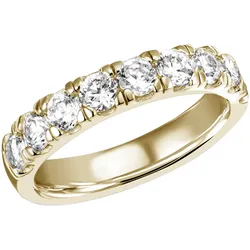 Fingerring FIRETTI "Schmuck Geschenk Silber 925 Silberring Ring Memoire-Optik glitzernd" Gr. 62, gold (gelbgoldfarben, kristallweiß, kristallweiß), Fingerringe, Damen, 62, Silber 925 (Sterlingsilber), 4,2mm, mit Zirkonia (synth.)
